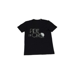 T-shirt nera taglia XL linea pibedeorocalcio.com Foto prodotto