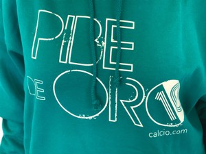 Felpa verde, taglia XXL linea pibedeorocalcio.com Foto prodotto